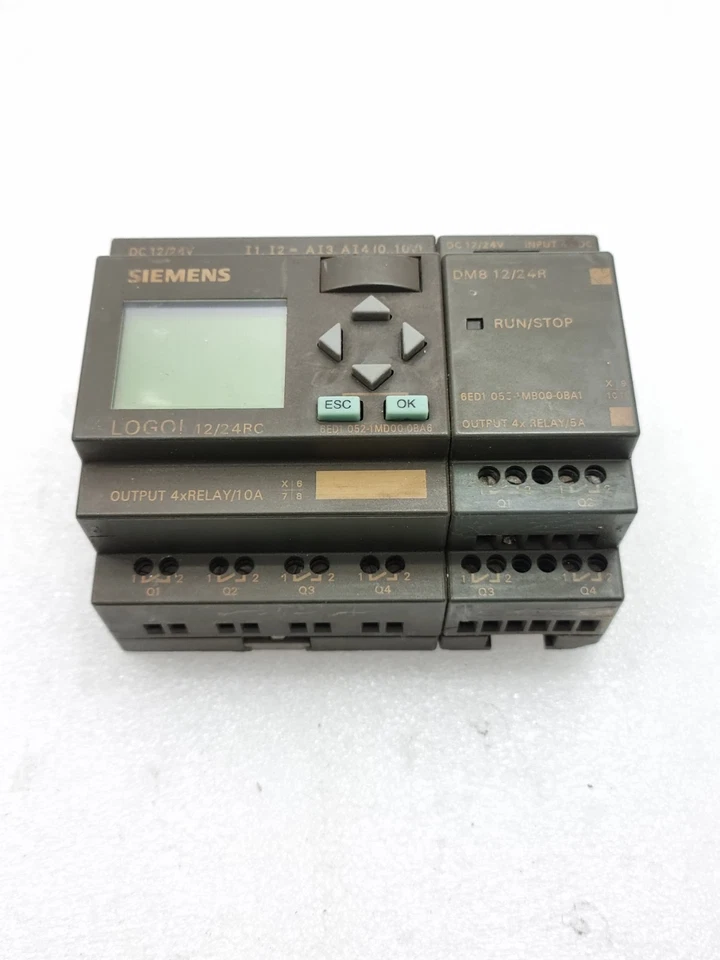 Siemens 6ED1052-1MD00-0BA6 Logo With 6ED1055-1MB00-0BA1 Expansion Module (Used)